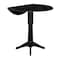 International Concepts Round 42 in Round Dual Drop Leaf Pedestal Table, 42.3 inH, Black, 42 W, 42 L, 42.3 in H, Wood K46-42DPT-27B-6B-2 - alternate 6